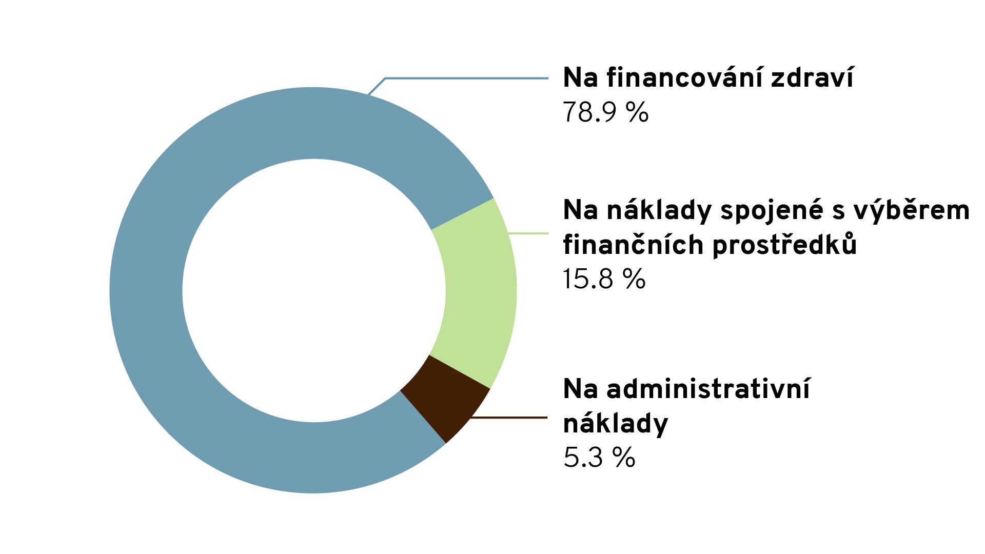 Pie chart showing Movember's financial information.